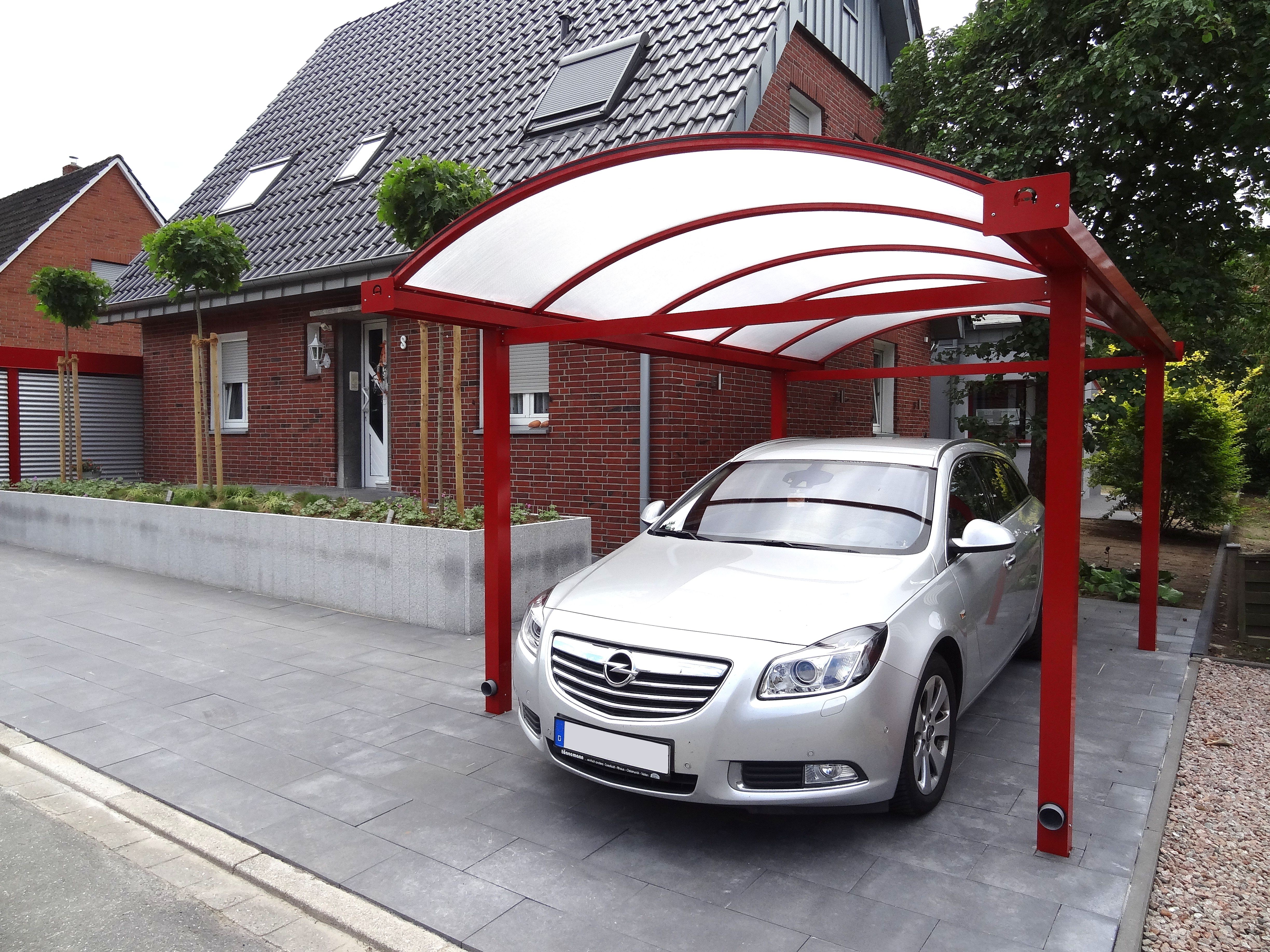 Einzelcarport aus Aluminium mit Abstellraum | Alucarport Typ N mit ... Einzelcarport aus Aluminium mit Abstellraum | Alucarport Typ N mit ...