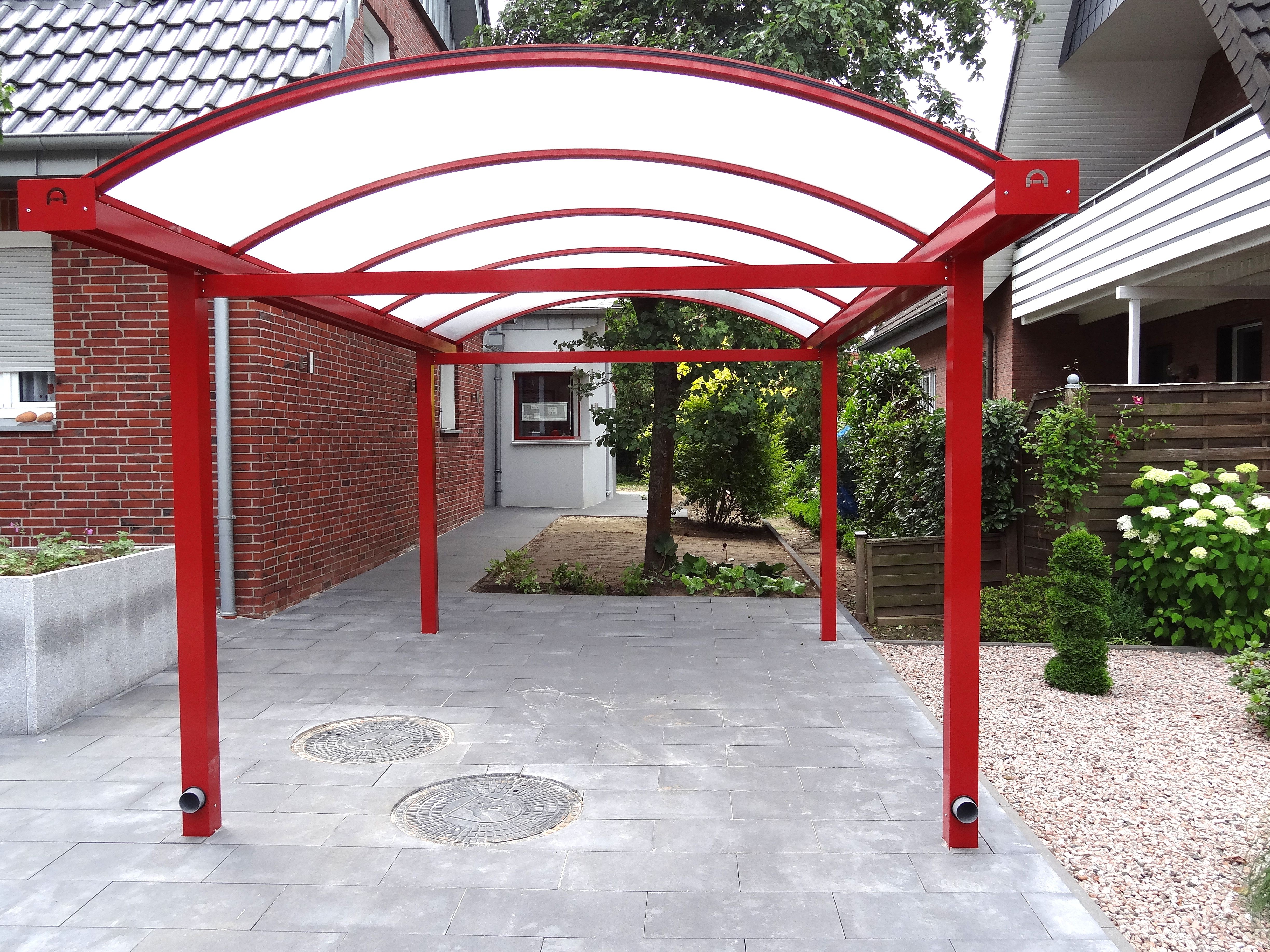 Einzelcarport aus Aluminium mit Abstellraum | Alucarport Typ N mit ... Einzelcarport aus Aluminium mit Abstellraum | Alucarport Typ N mit ...