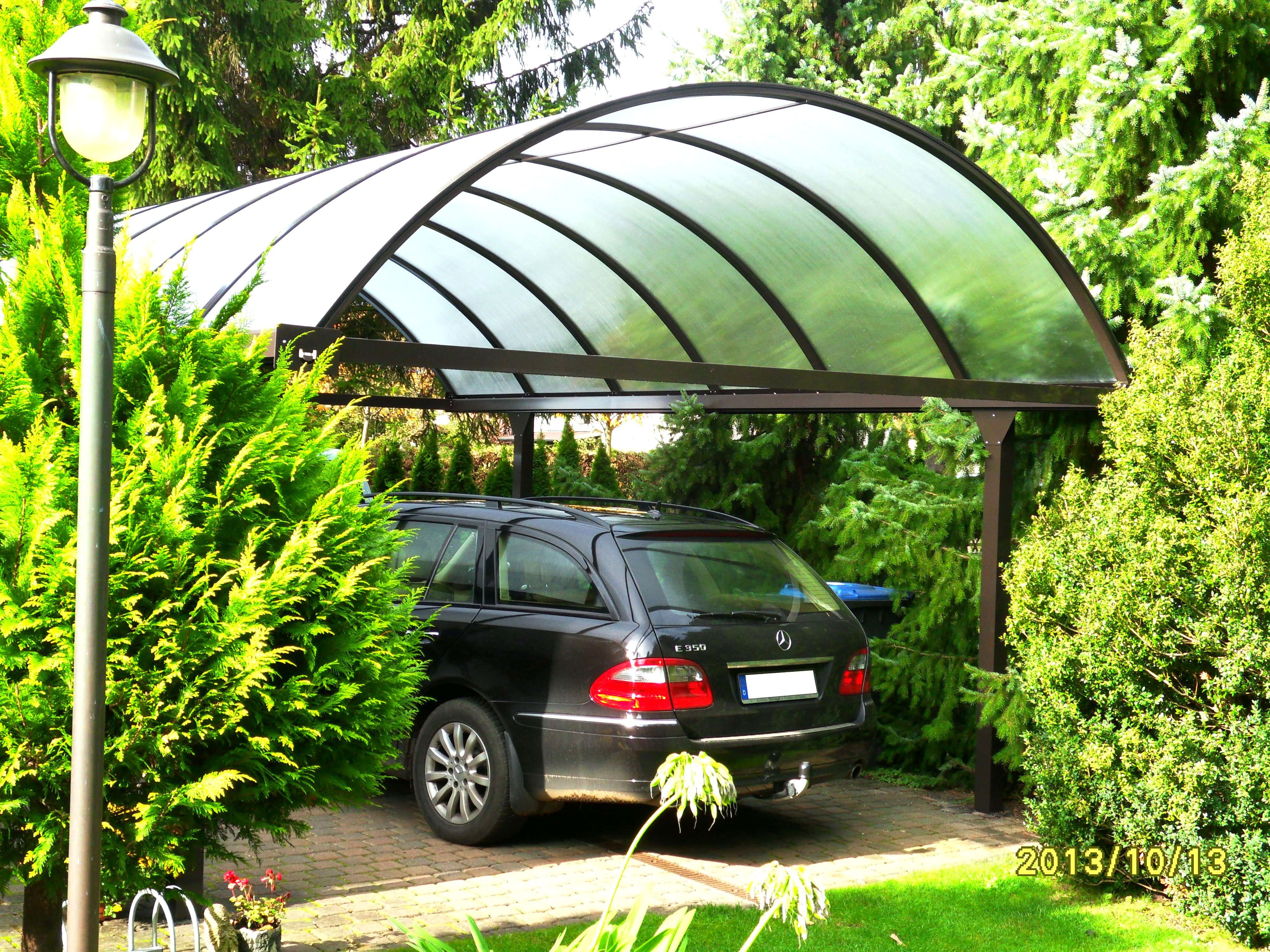 Einzelcarport aus Aluminium mit Abstellraum | Alucarport Typ N mit ... Einzelcarport aus Aluminium mit Abstellraum | Alucarport Typ N mit ...