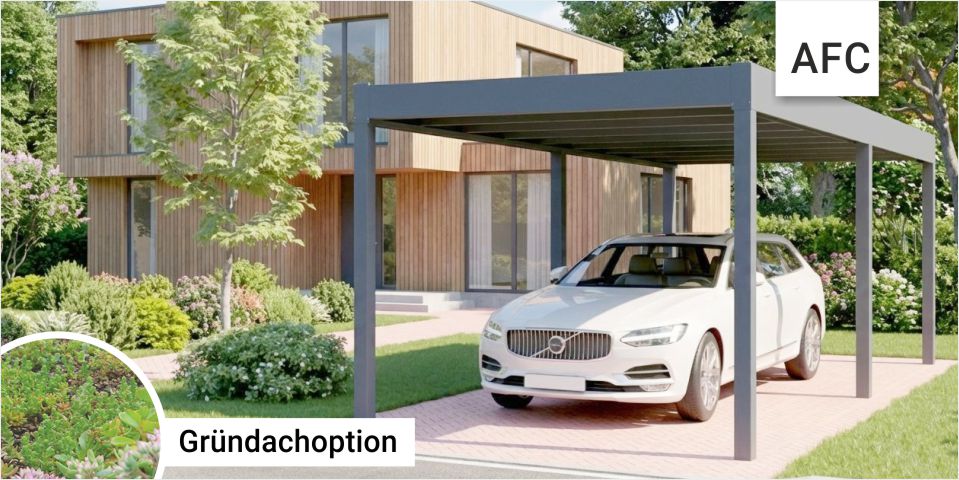 AFC Flachdachcarport aus Aluminium - Made in Germay