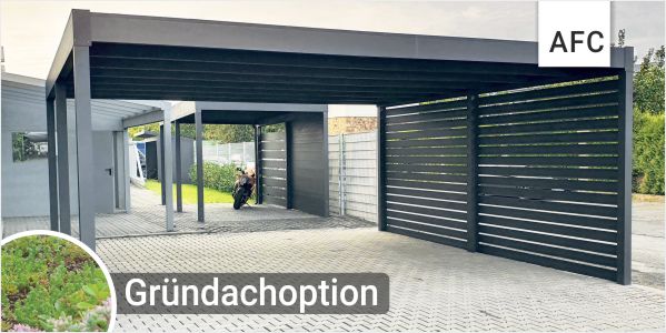 AFC Flachdachcarport aus Aluminium - Made in Germay