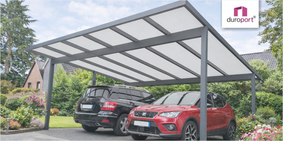 Konfigurator DuroPort Doppelcarport mit Flachdach