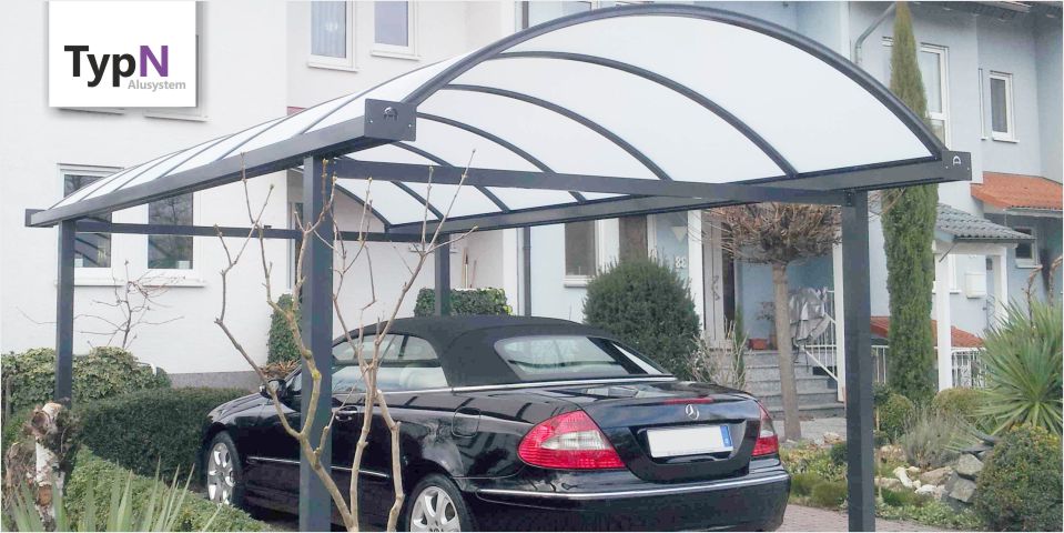 Typ N Bogendachcarports aus Aluminium