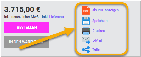 Angebot AluCarport speichern