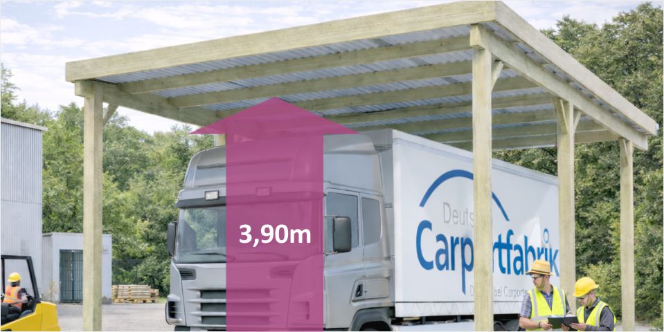 MULTI LKW Carport aus Holz LKW Carport aus Holz