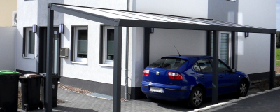 Konfigurator Pultdach Einzelcarport mit Glasdach