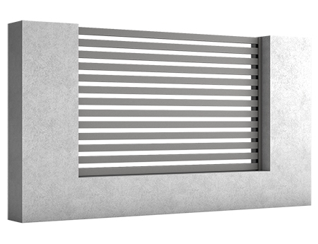 DuroFence N - AIR Zaunfeld mit Betonumrandung