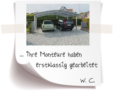 W. C. Referenz Alucarports