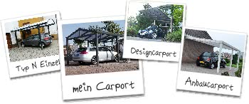 Fotos von Carports aus Aluminium